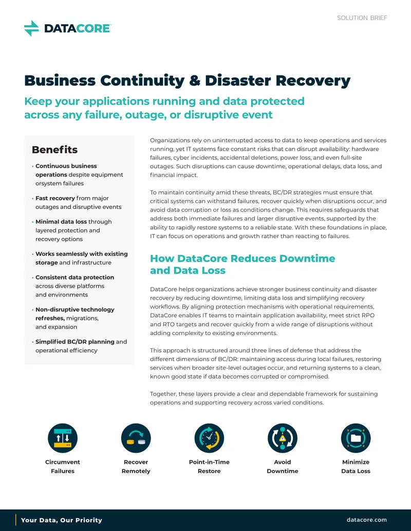 Business Continuity and Disaster Recovery Solutions