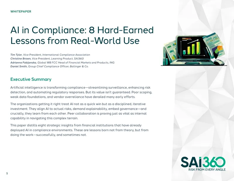 AI in Compliance: Eight Strategic Insights
