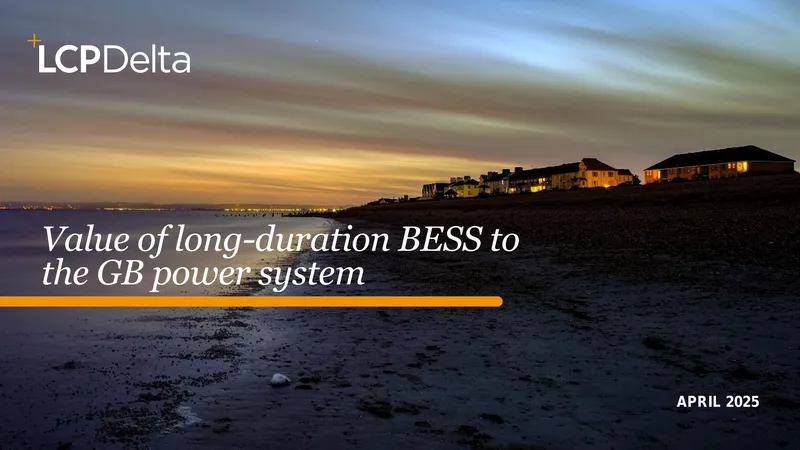 Value of Long-Duration BESS to the GB Power System