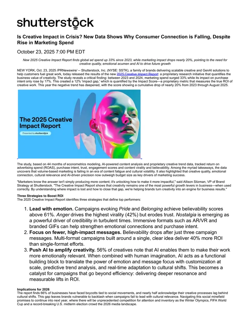 2025 Creative Impact Report Findings