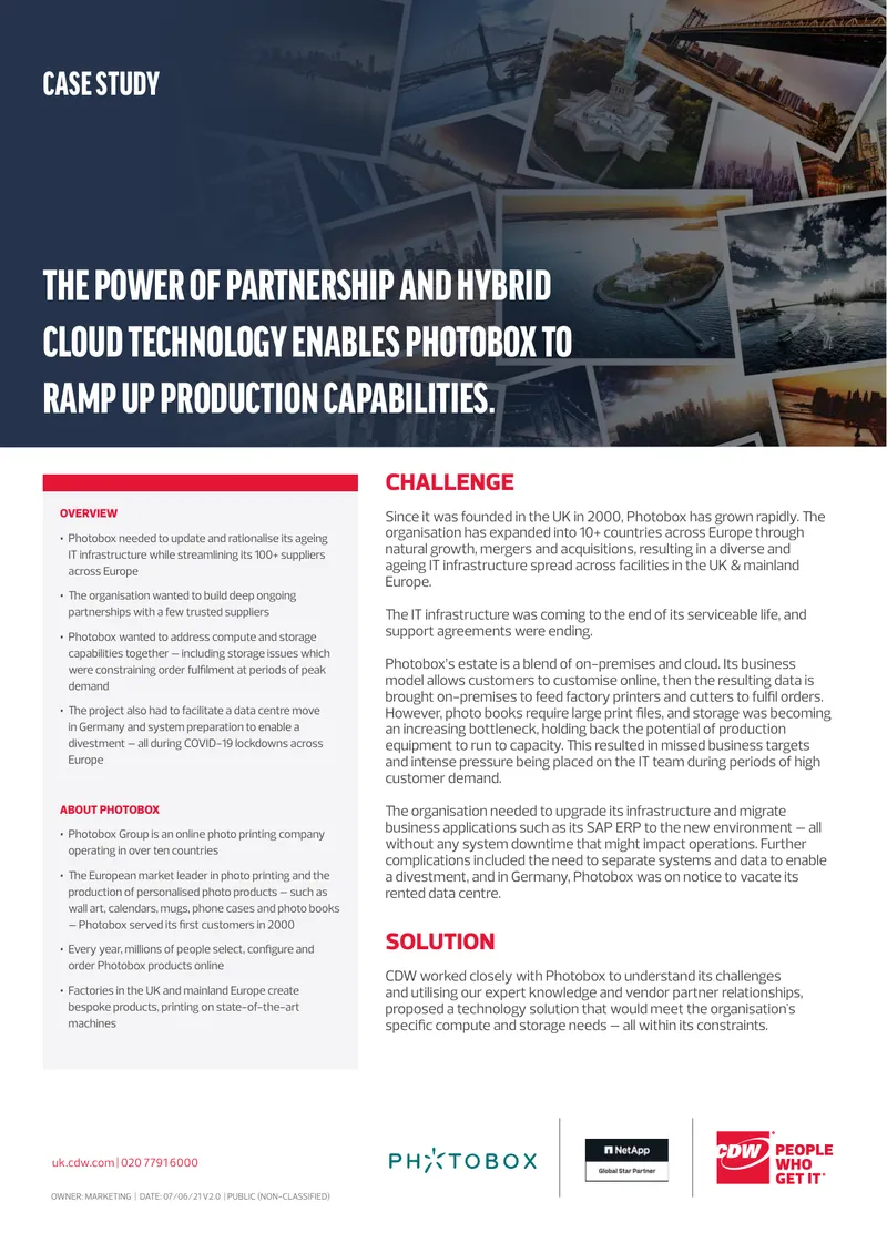 Photobox IT Infrastructure Upgrade Case Study