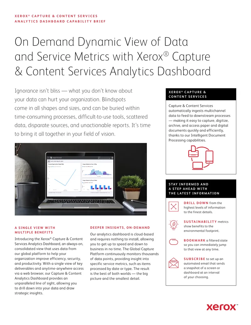 Xerox Capture and Content Services Analytics Dashboard Brief