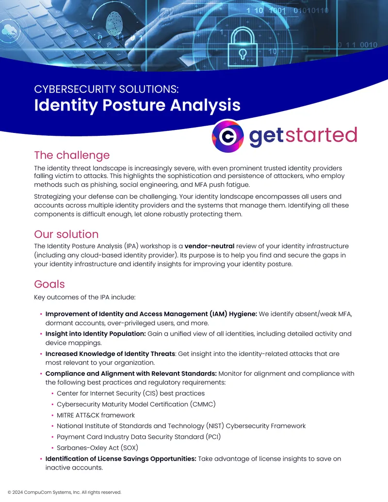 Identity Posture Analysis Workshop Overview
