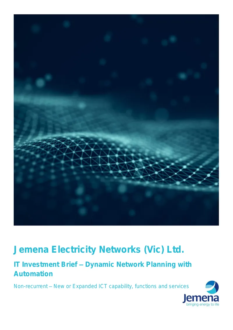 Dynamic Network Planning with Automation Investment Brief