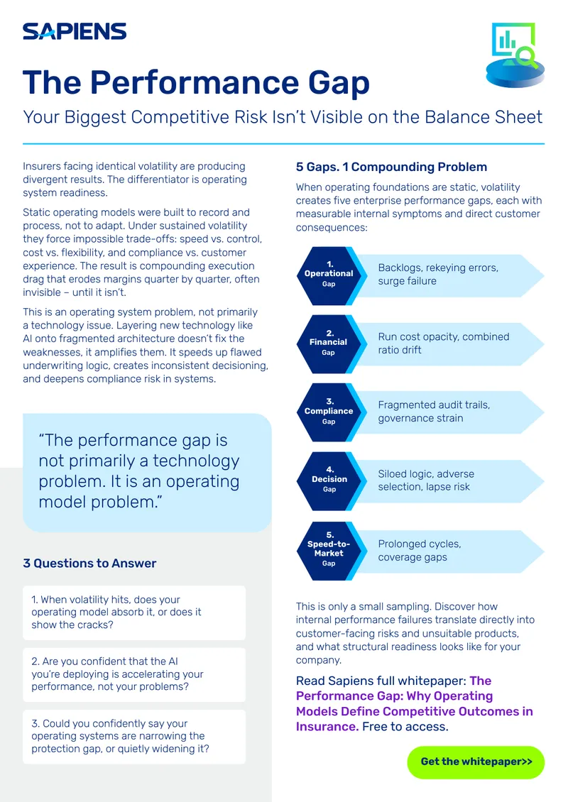 Performance Gap in Insurance Operating Models