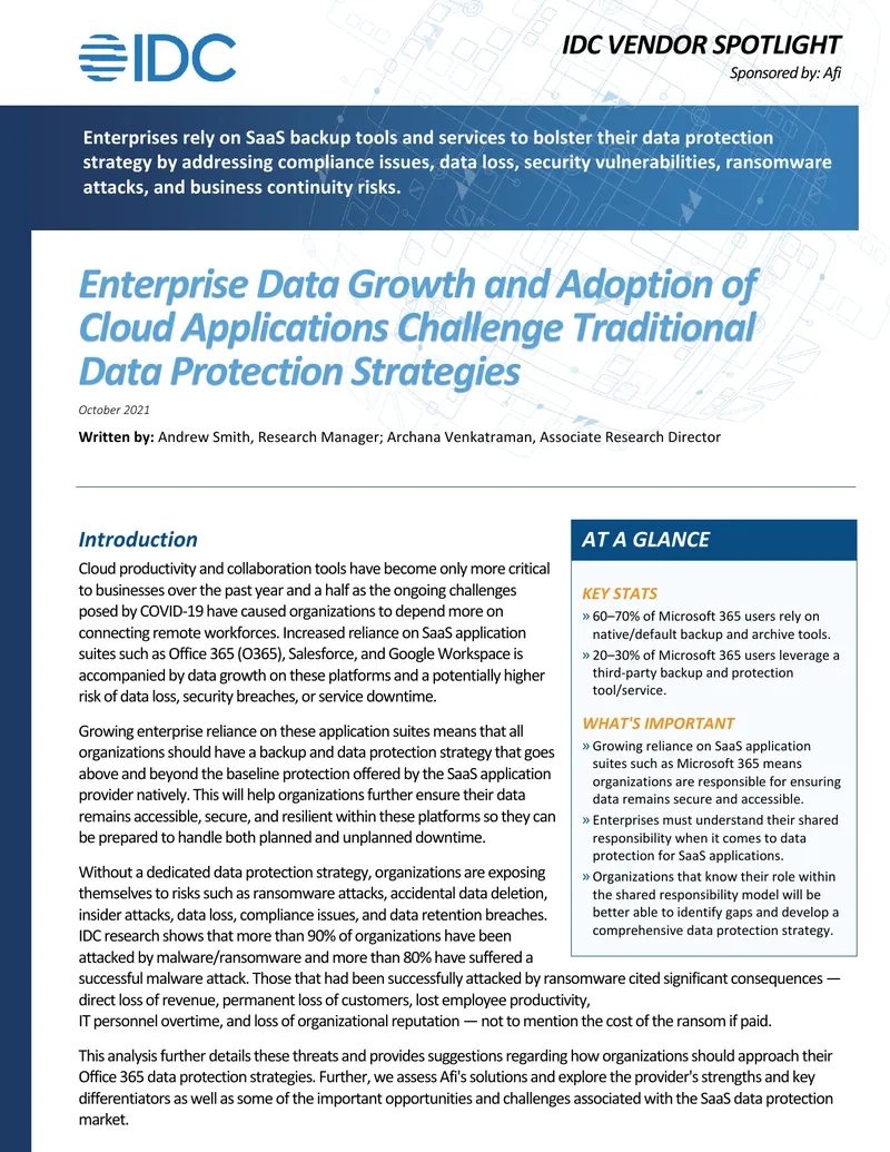 Enterprise Data Growth and Cloud Application Strategies