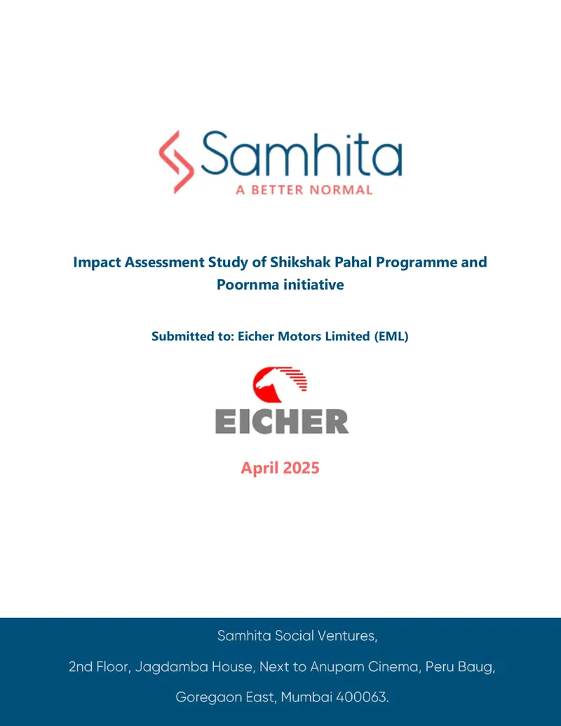 Impact Assessment Study of Shikshak Pahal Programme
