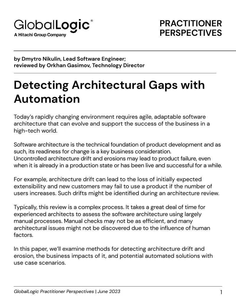 Detecting Architectural Gaps with Automation