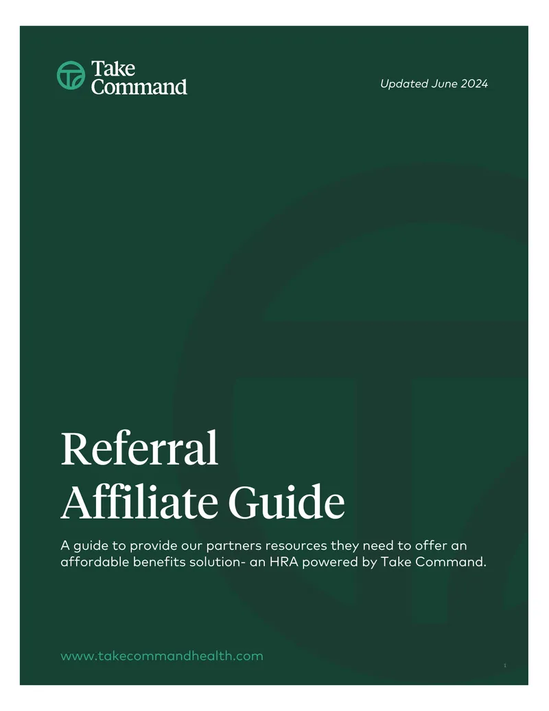 Referral Affiliate Program Guide for HRA Solutions