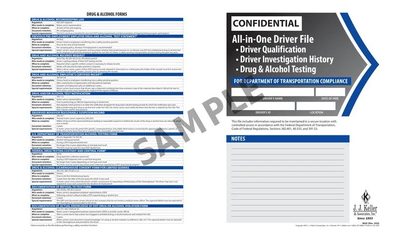 Drug and Alcohol Recordkeeping Compliance Guide