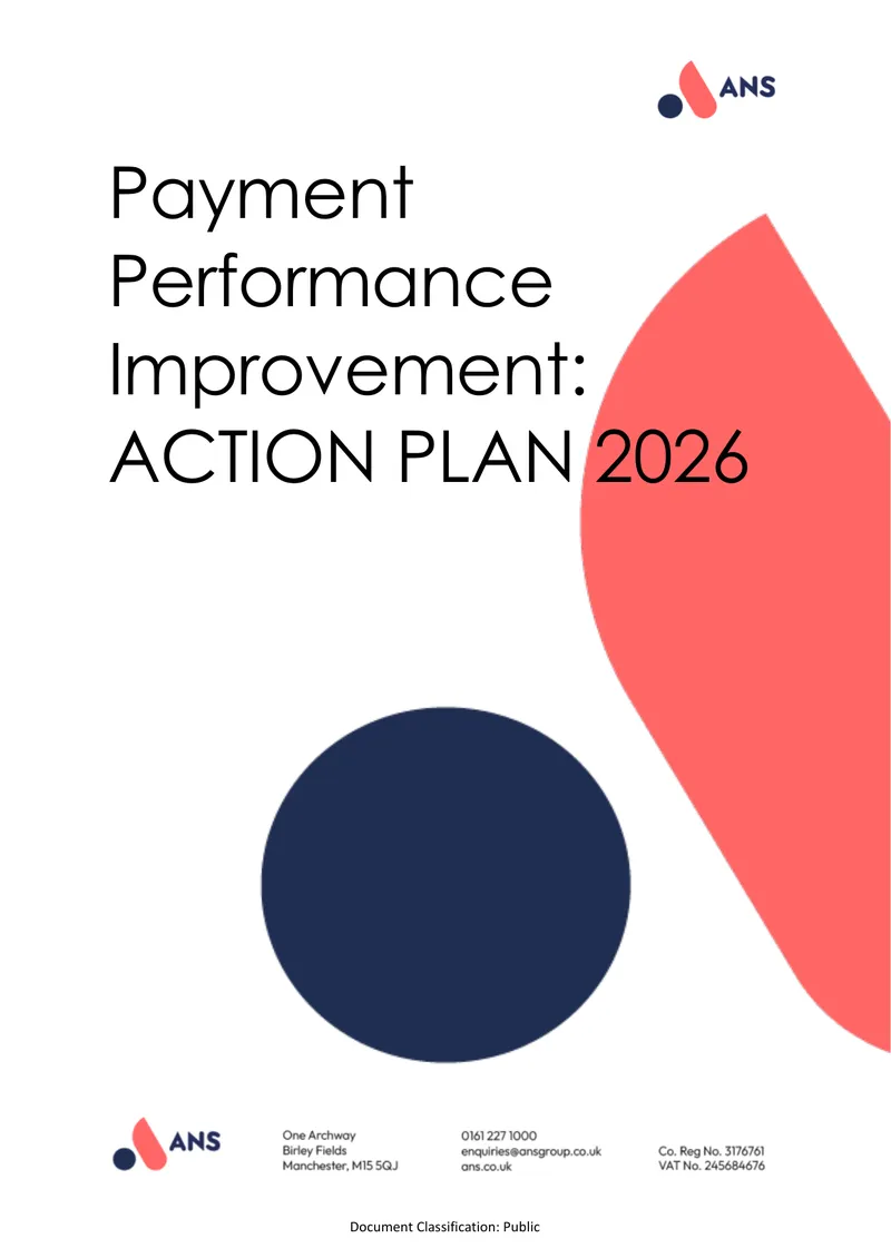 Payment Performance Improvement Action Plan 2026