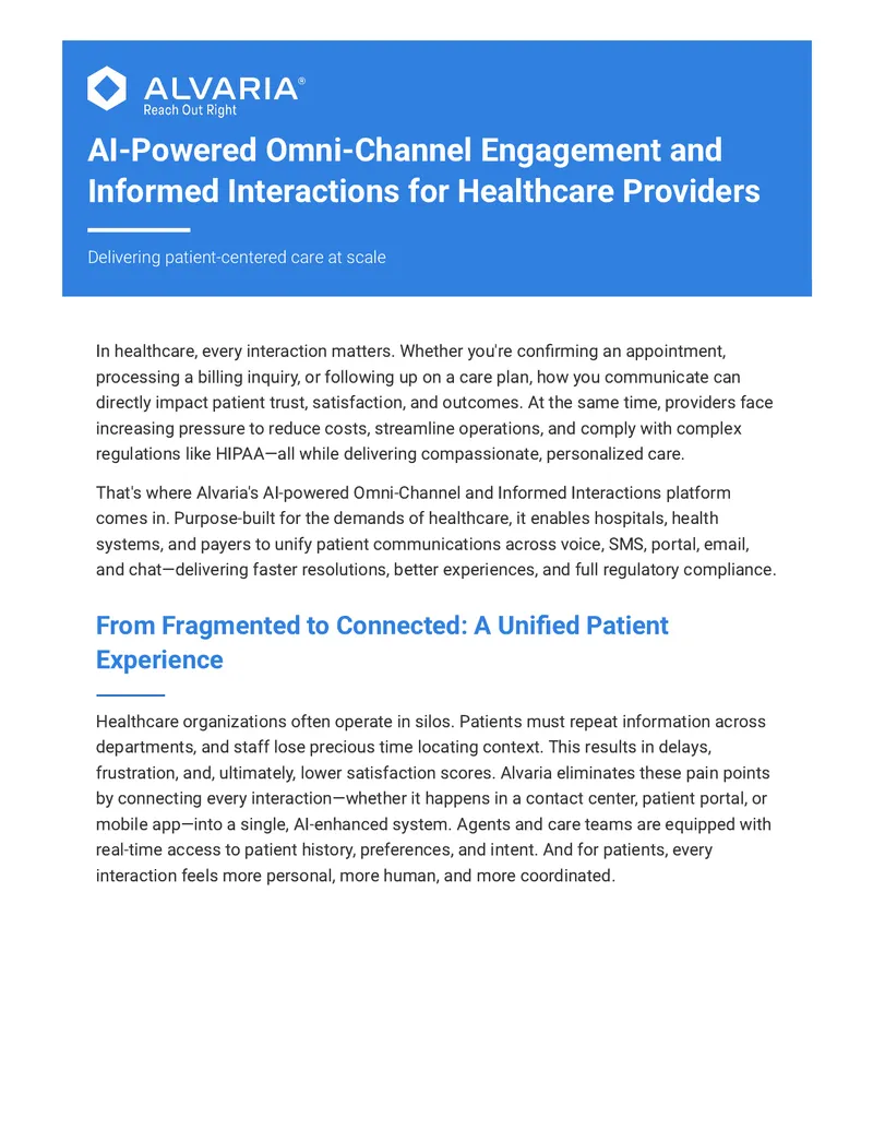 AI-Powered Omni-Channel Engagement for Healthcare