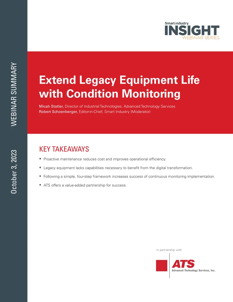 Extend Legacy Equipment Life with Condition Monitoring