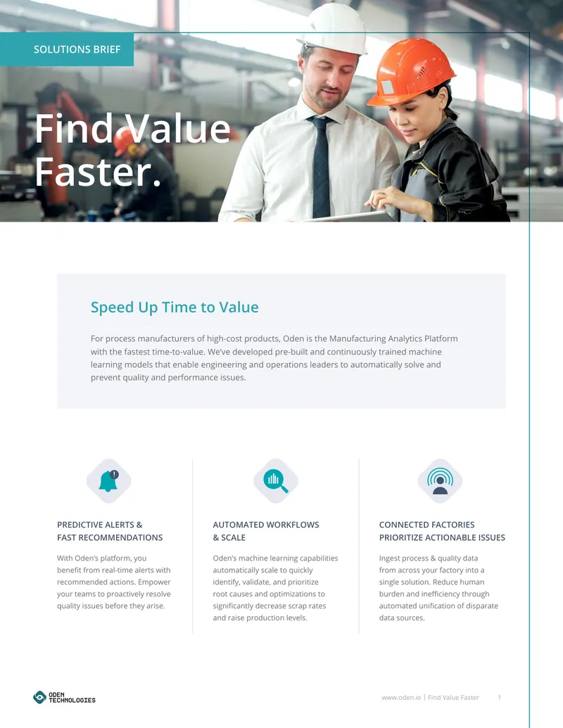 Manufacturing Analytics Platform Solutions Brief