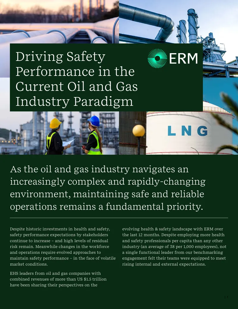 Driving Safety Performance in the Oil and Gas Industry