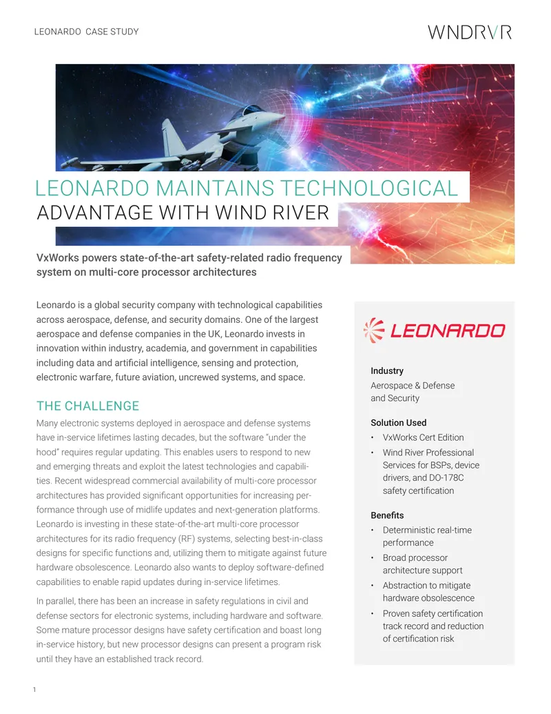 Leonardo Case Study on Multi-Core Processor Architectures
