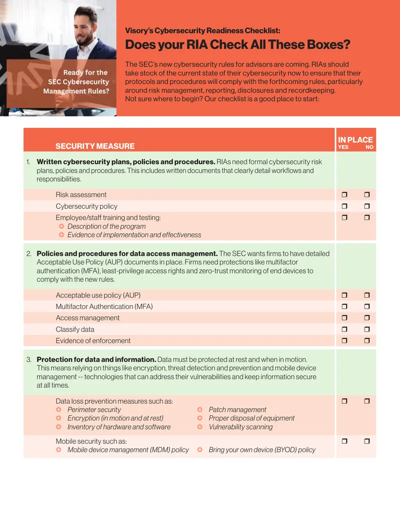 Cybersecurity Readiness Checklist for RIAs