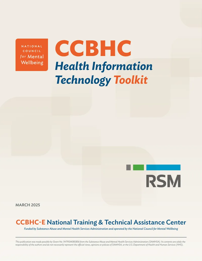 CCBHC Electronic Health Record Optimization Toolkit