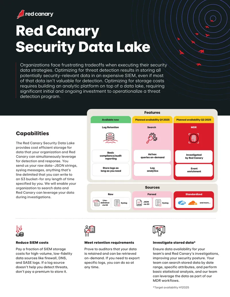 Red Canary Security Data Lake Overview