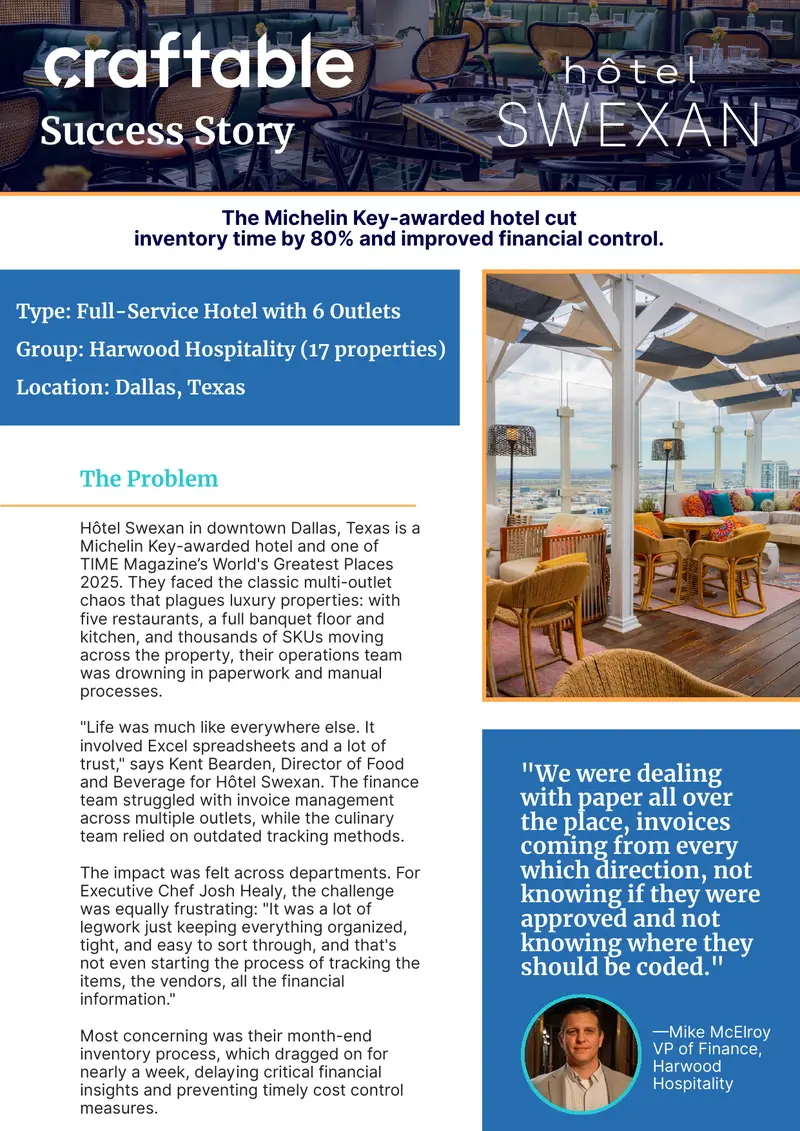 Hôtel Swexan Operational Efficiency Case Study
