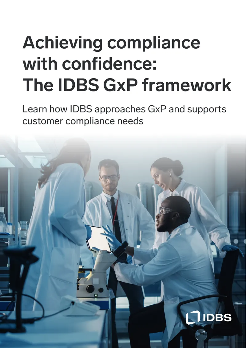 IDBS GxP Framework Compliance Approach