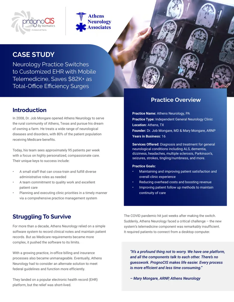 Athens Neurology Practice EHR Transition Case Study
