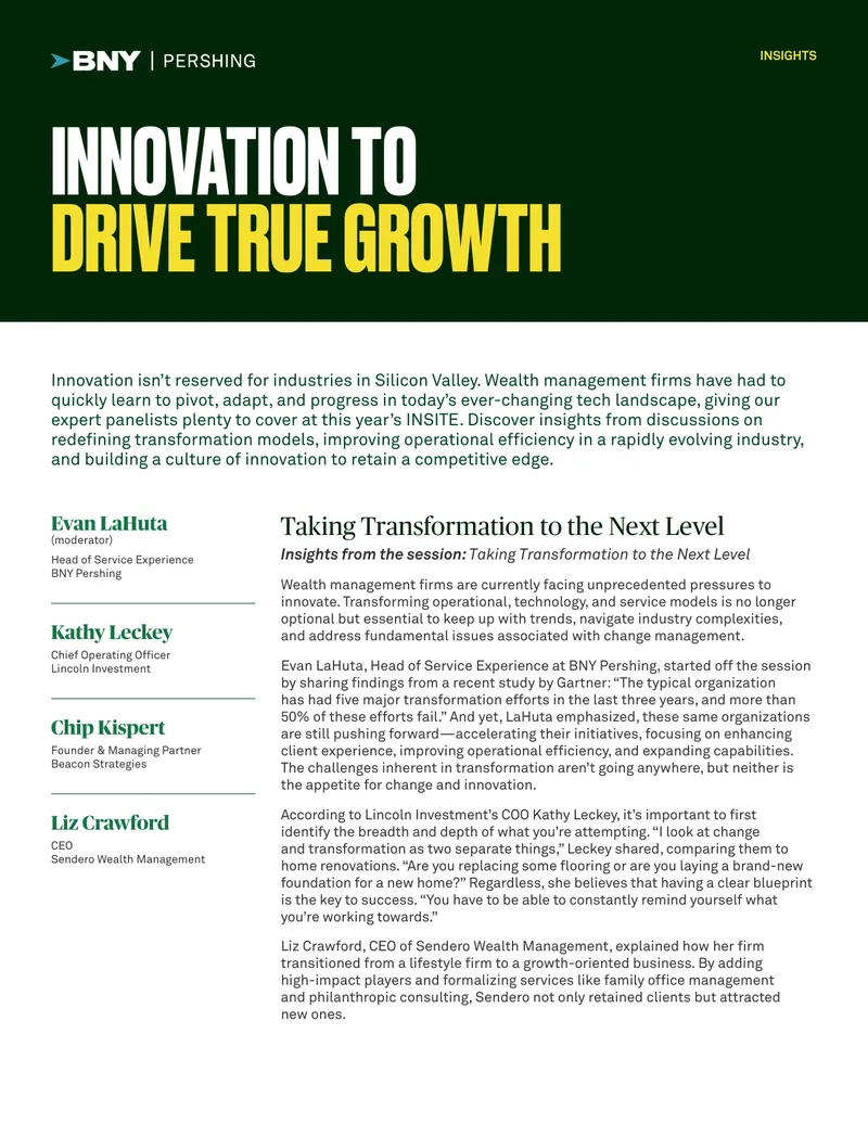 Innovation and Transformation in Wealth Management