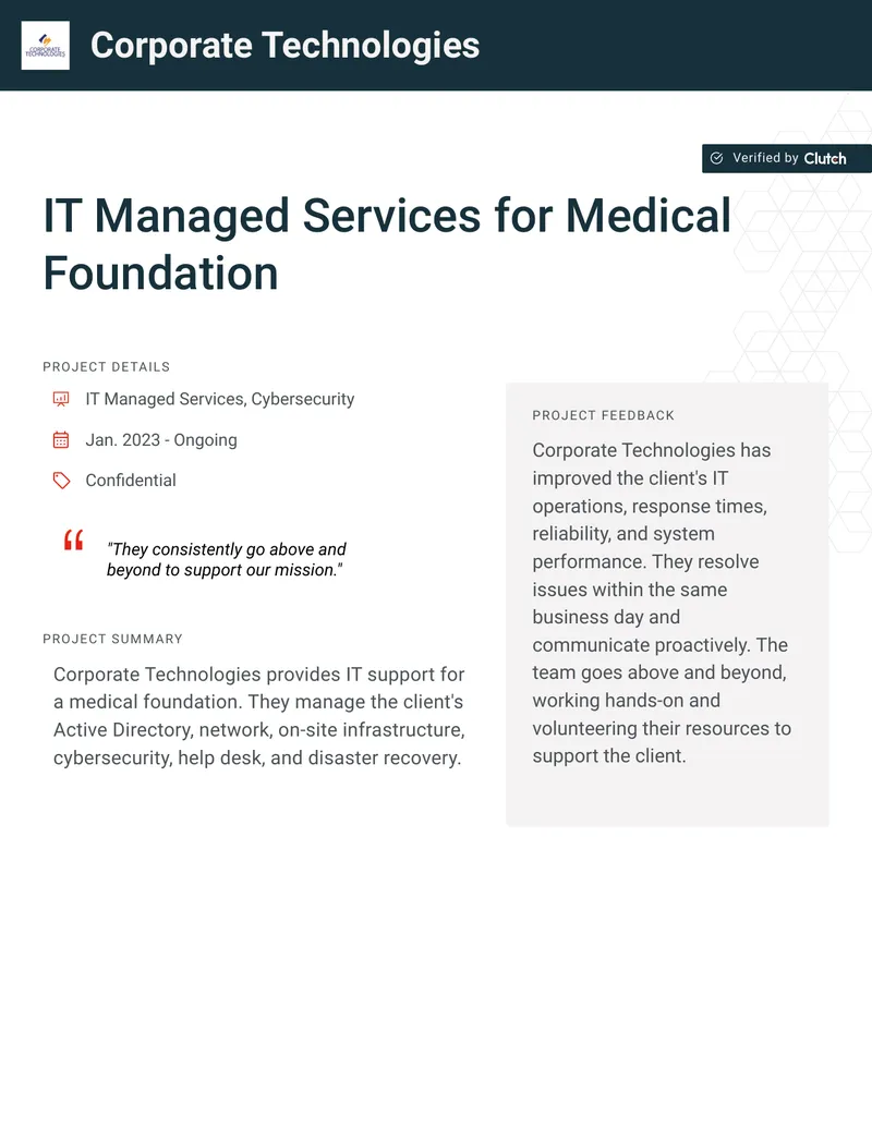 IT Managed Services for Medical Foundation