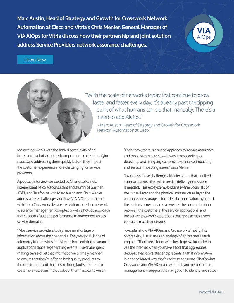 Partnership Solutions for Network Assurance Challenges