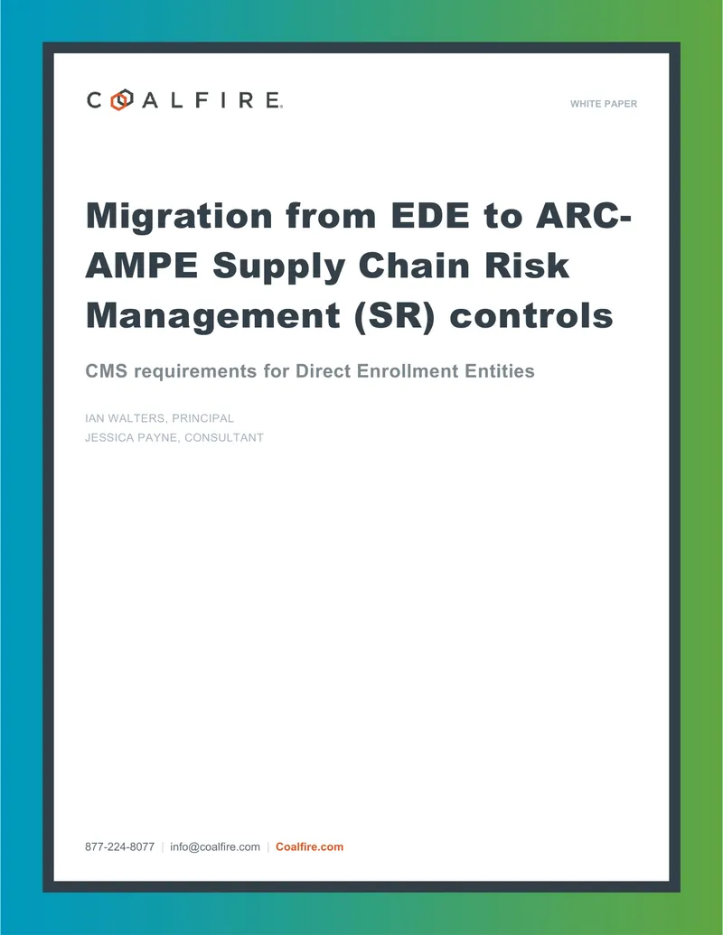 Migration from EDE to ARC-AMPE Supply Chain Risk Management Controls