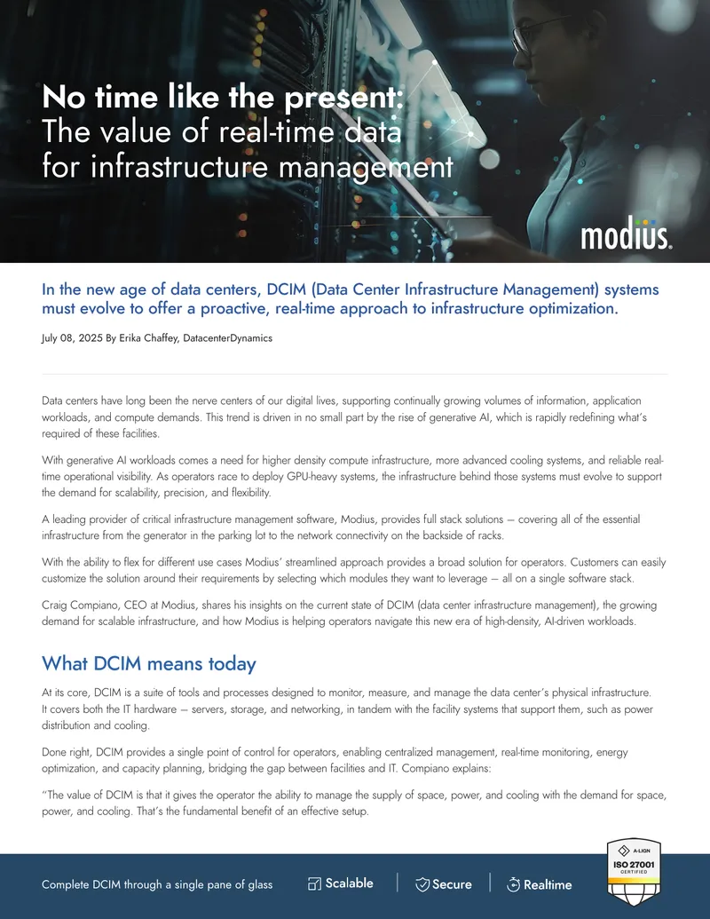Data Center Infrastructure Management in the AI Era