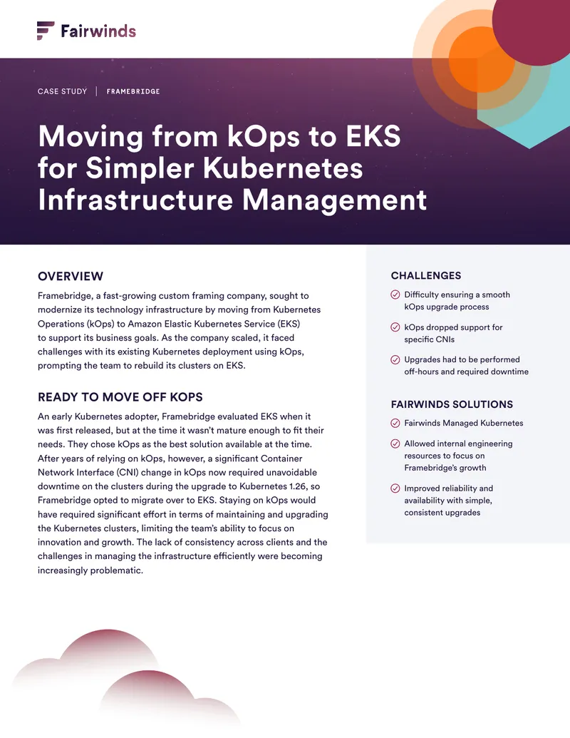 Migration from kOps to EKS for Kubernetes Management