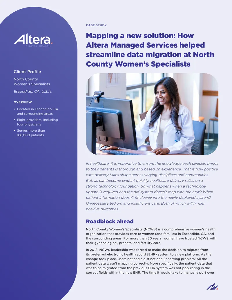 Data Migration Case Study for North County Women’s Specialists