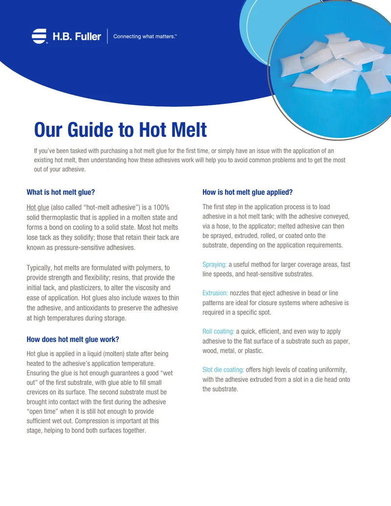 Guide to Hot Melt Adhesive Application
