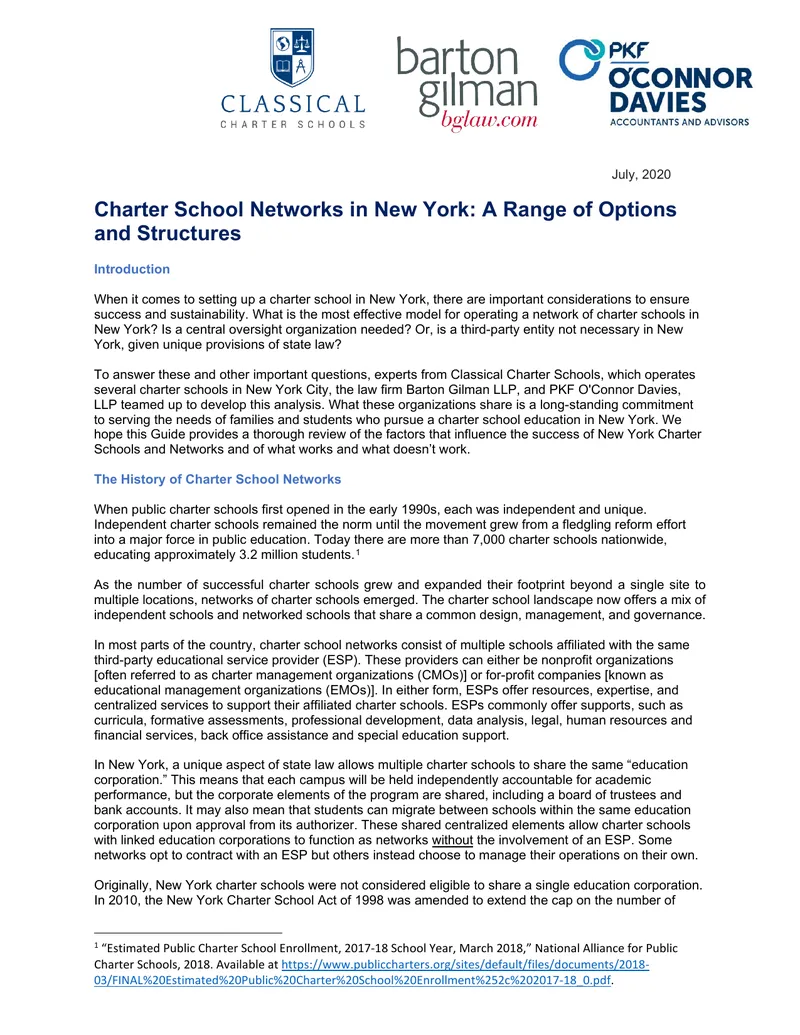 Charter School Networks in New York Analysis