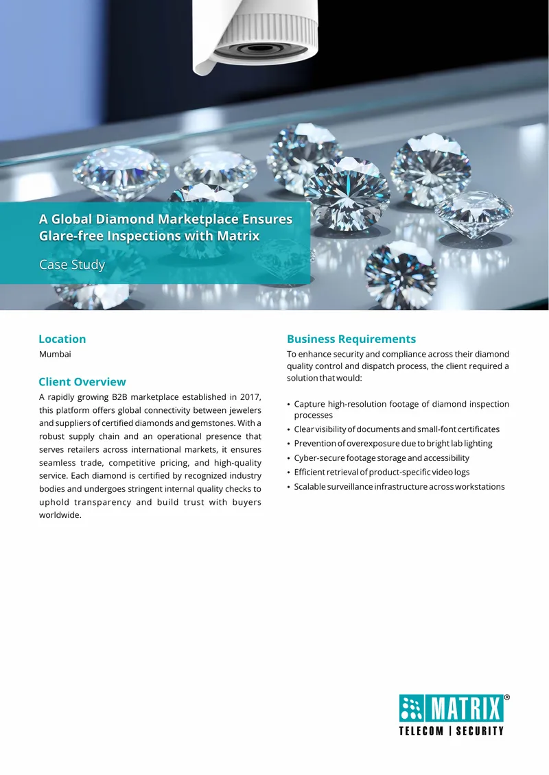 Diamond Marketplace Surveillance Solution Case Study