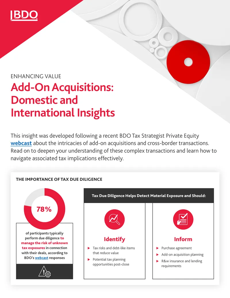 Tax Considerations for Add-On Acquisitions