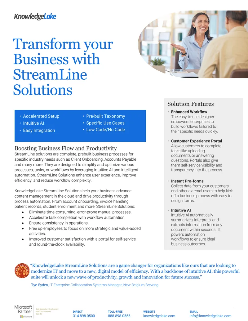 StreamLine Solutions for Business Process Automation