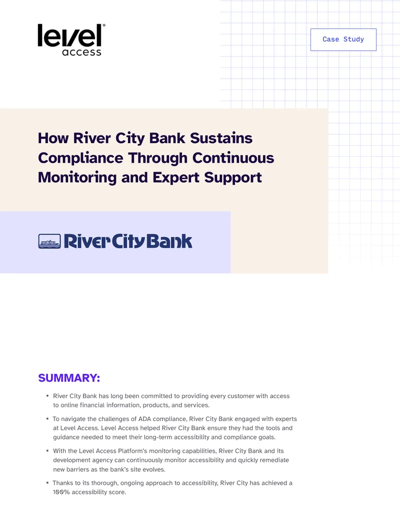 River City Bank Accessibility Compliance Case Study