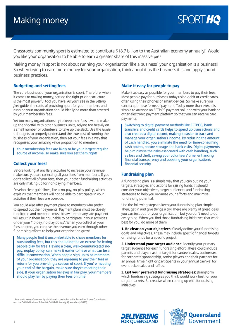 Strategies for Generating Revenue in Community Sports