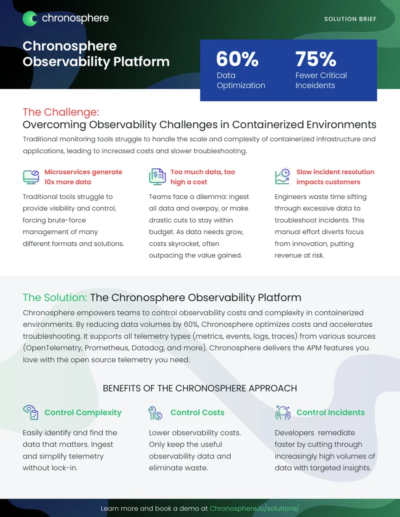 Chronosphere Observability Platform Solution Brief