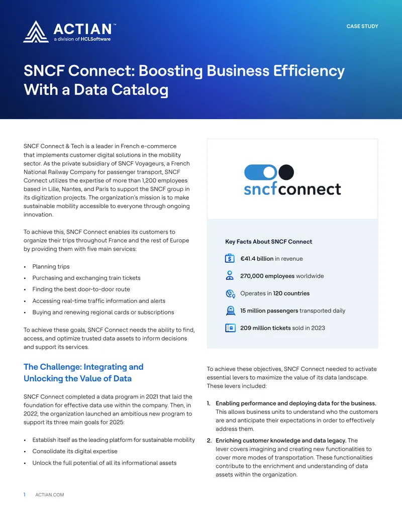 SNCF Connect Data Catalog Implementation Case Study