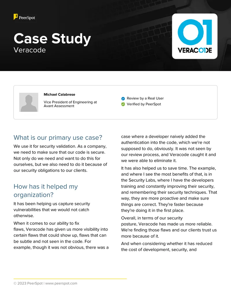 Veracode User Case Study and Review