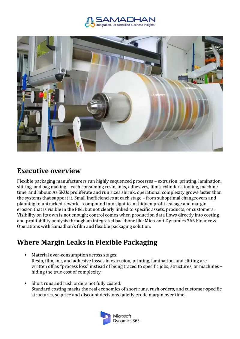 Operational Visibility and Profitability in Flexible Packaging