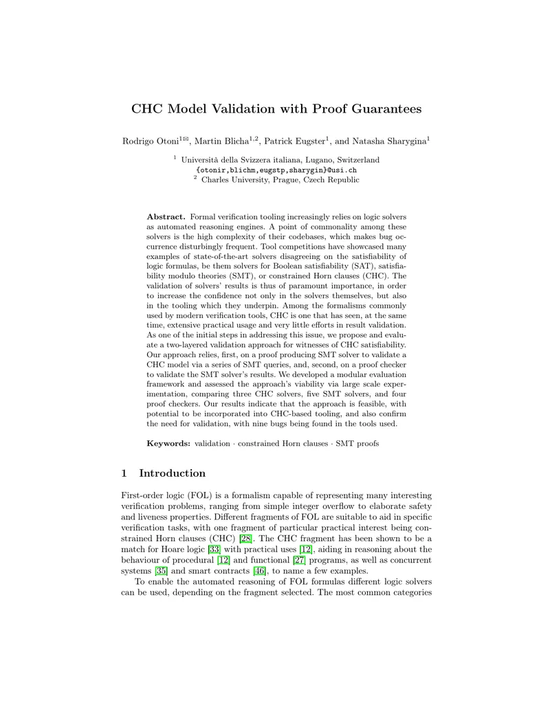 CHC Model Validation with Proof Guarantees
