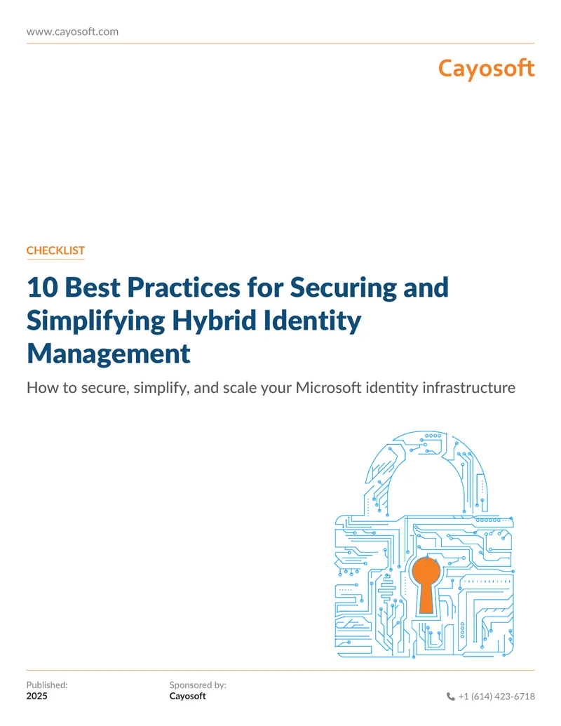 Best Practices for Securing Hybrid Identity Management