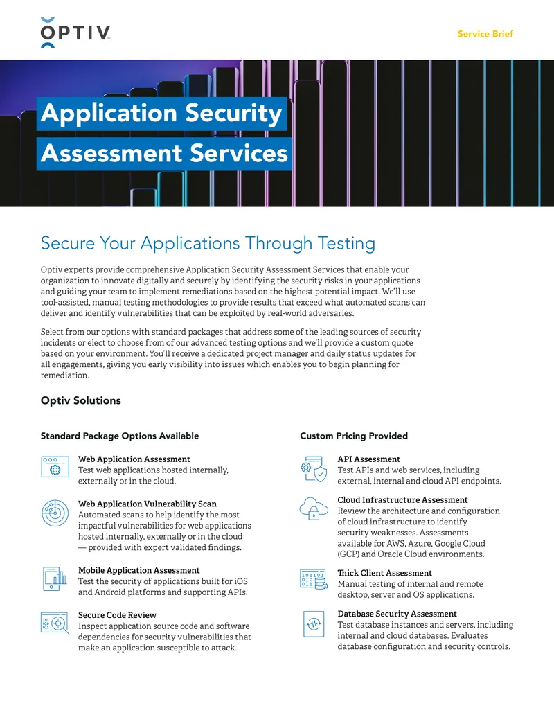 Application Security Assessment Services Overview