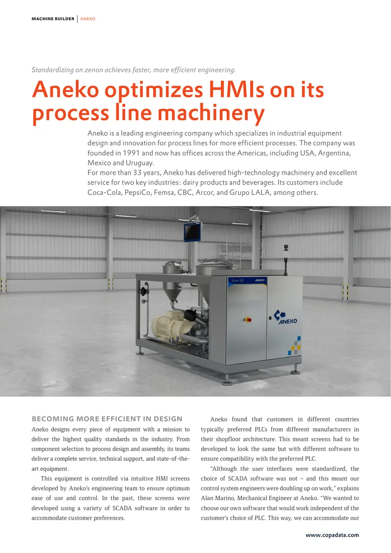 Aneko's Standardization on zenon for HMI Development
