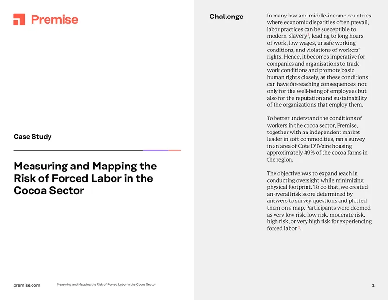 Measuring and Mapping Risk of Forced Labor in Cocoa Sector preview page 1