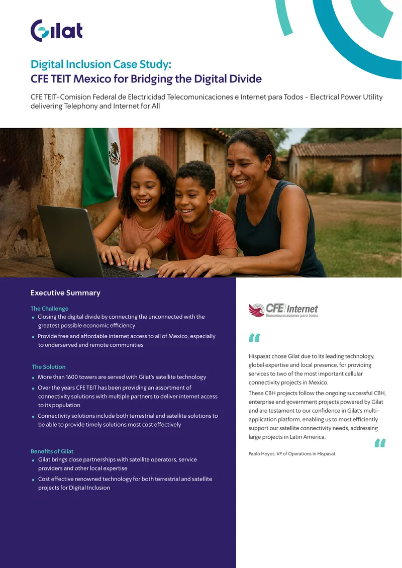 Digital Inclusion Case Study for CFE TEIT Mexico